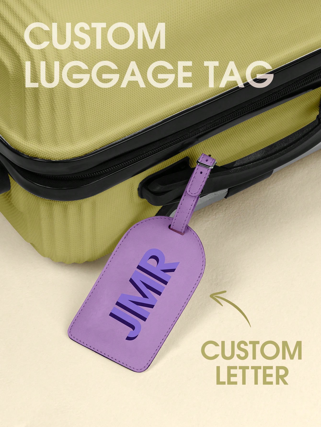 Travel Luggage Set - Personalisierter Kofferanhänger mit Initialen, individueller Buchstaben-Anhänger