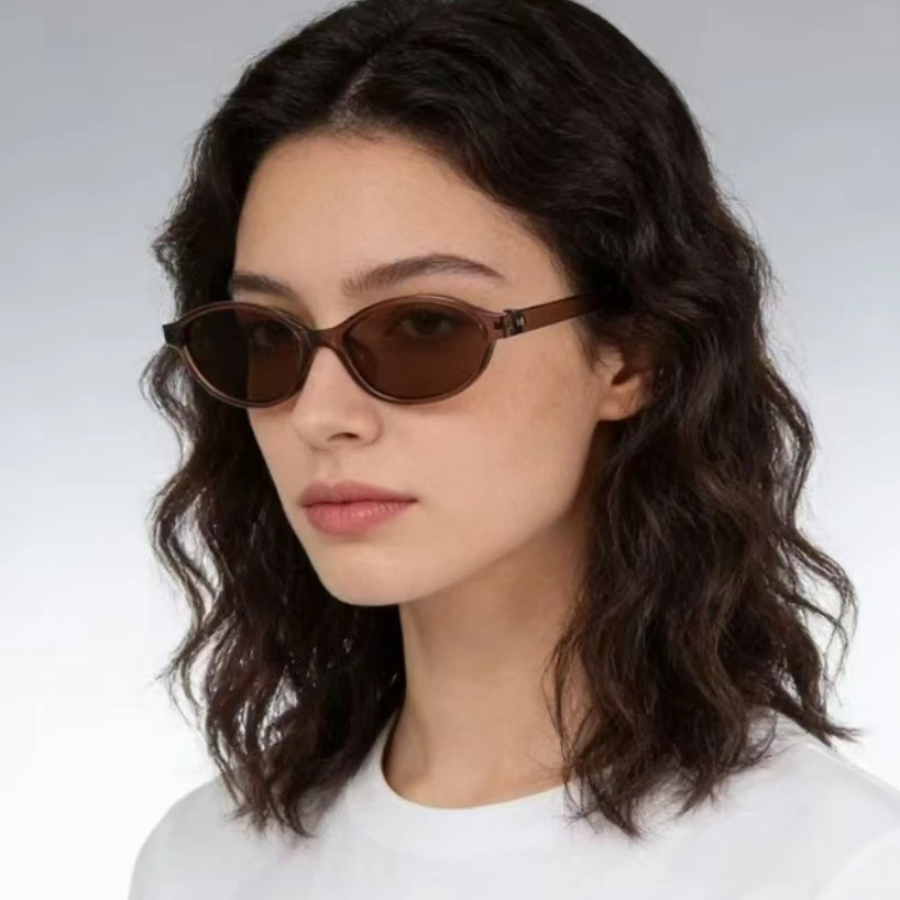 Sunglasses Uv400 - Kleine ovale Sonnenbrille für Damen, Vintage-Design,