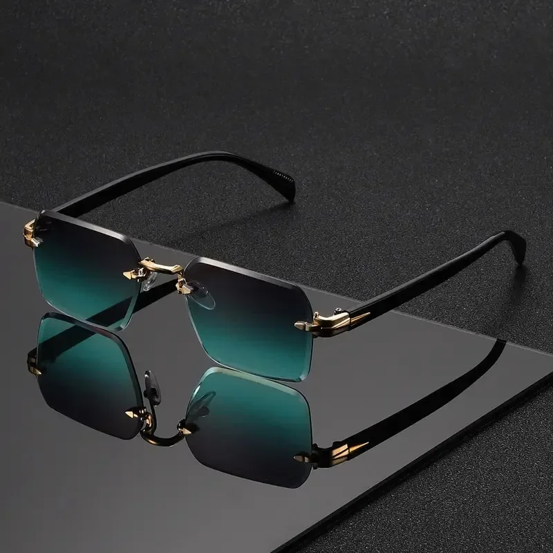 Sunglasses Uv400 - Randlose Sonnenbrille, rechteckig, modisch, beliebt, für