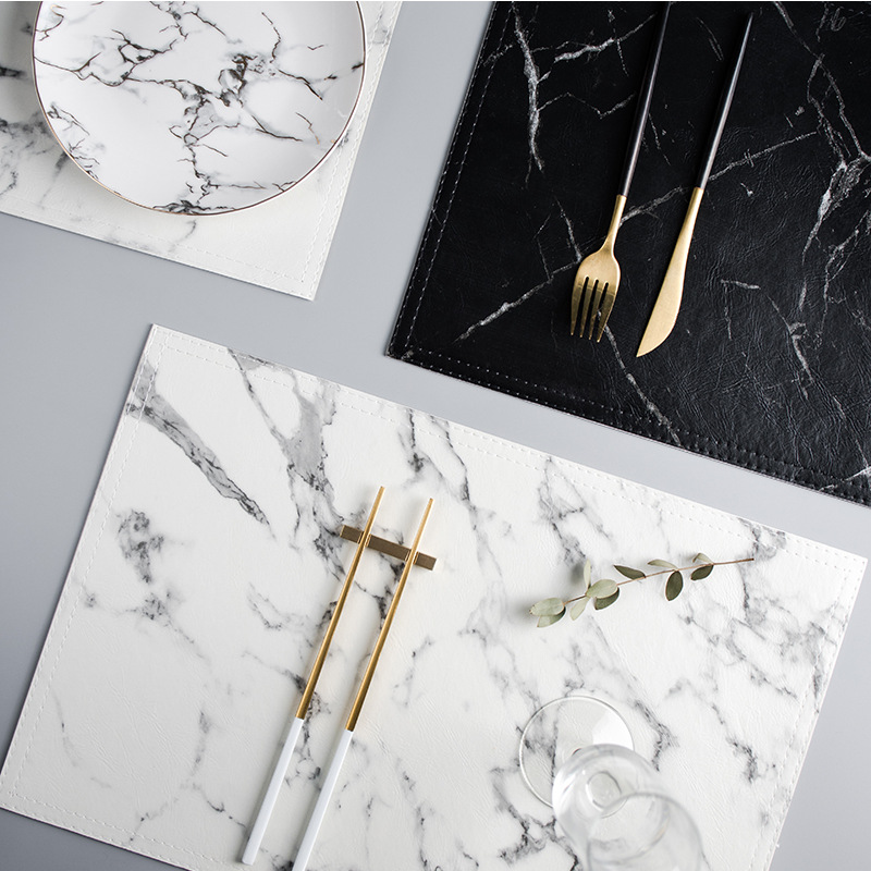 Luxuriöse PU-Wärmeisolierende  – Marble Coaster Set Bewertung und Preis