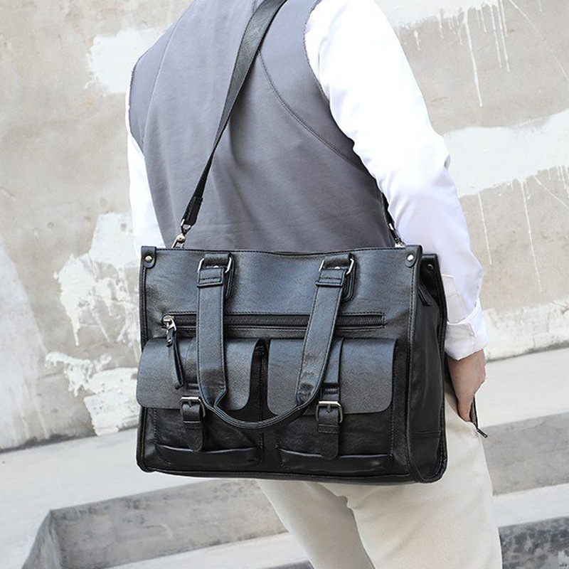 PU-Leder Schulter-Aktentasche  – Leather Briefcase Bewertung und Preis
