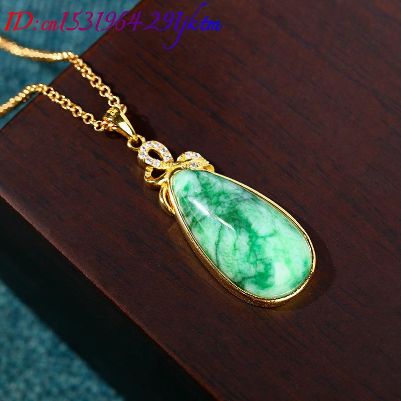 Natürliche Jade-Wassertropfen- – Gold Plated Jewelry Bewertung und Preis
