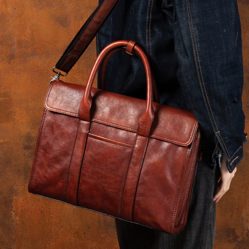 Handtasche aus pflanzlich gege – Leather Briefcase Bewertung und Preis