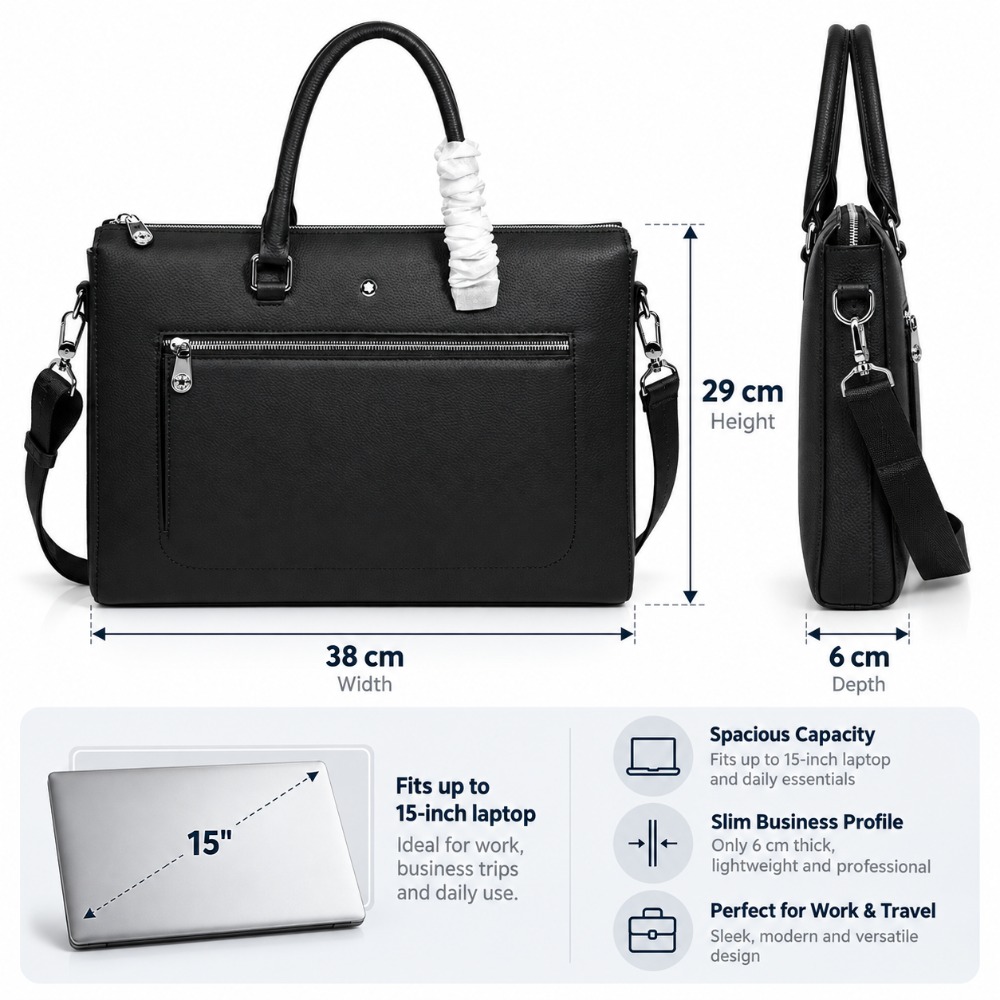 Herren-Handtaschen mit Tragegr – Leather Briefcase Bewertung und Preis
