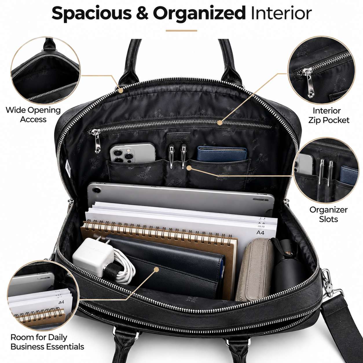 Klassische Herren-Aktentasche  – Leather Briefcase Bewertung und Preis