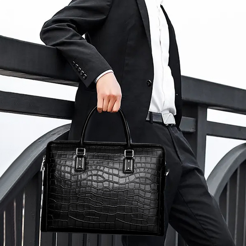 Neue Herren-Aktentasche aus ec – Leather Briefcase Bewertung und Preis