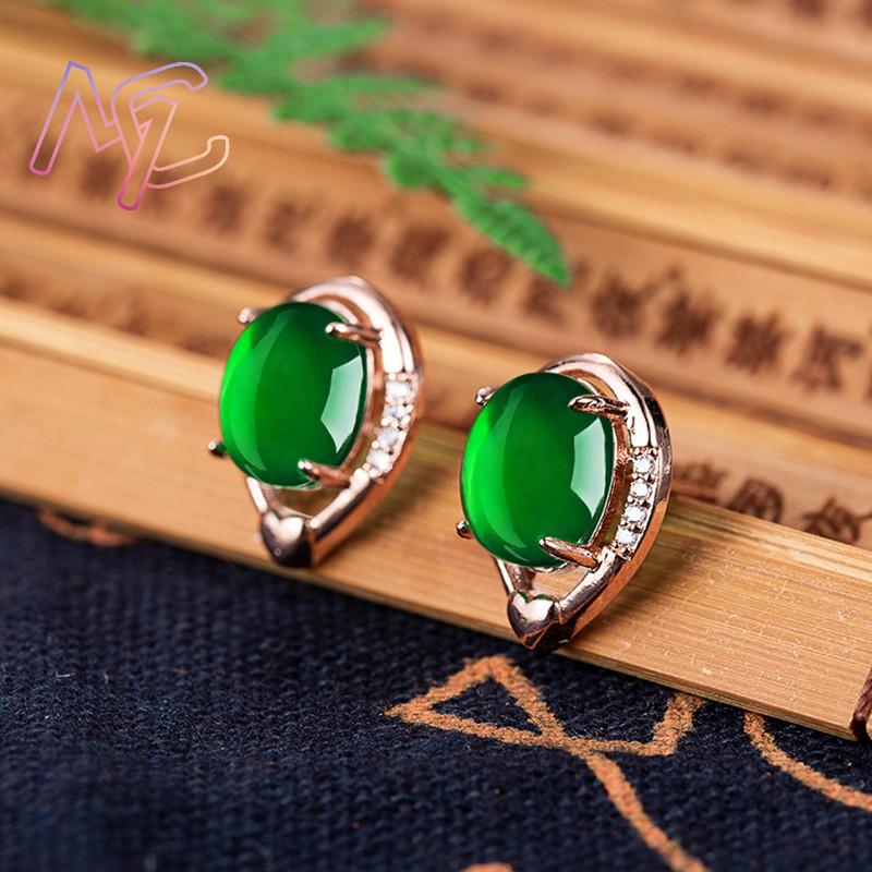 Natürliche Jade Blume Ohrringe – Gold Plated Jewelry Bewertung und Preis