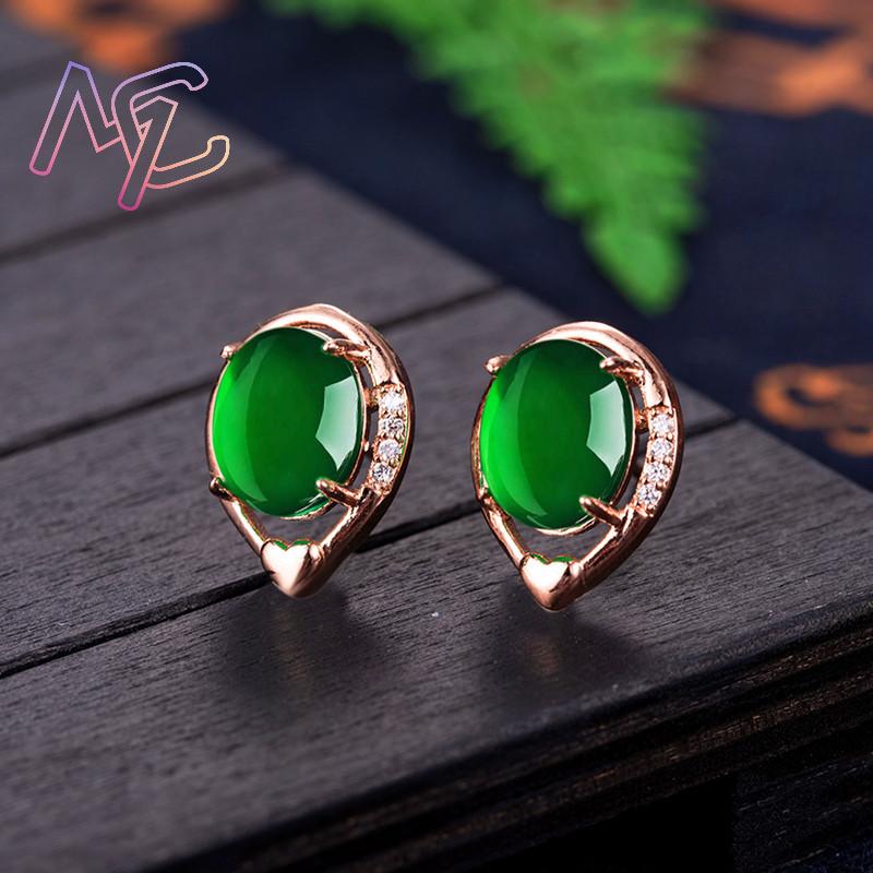 Natürliche Jade Blume Ohrringe – Gold Plated Jewelry Bewertung und Preis